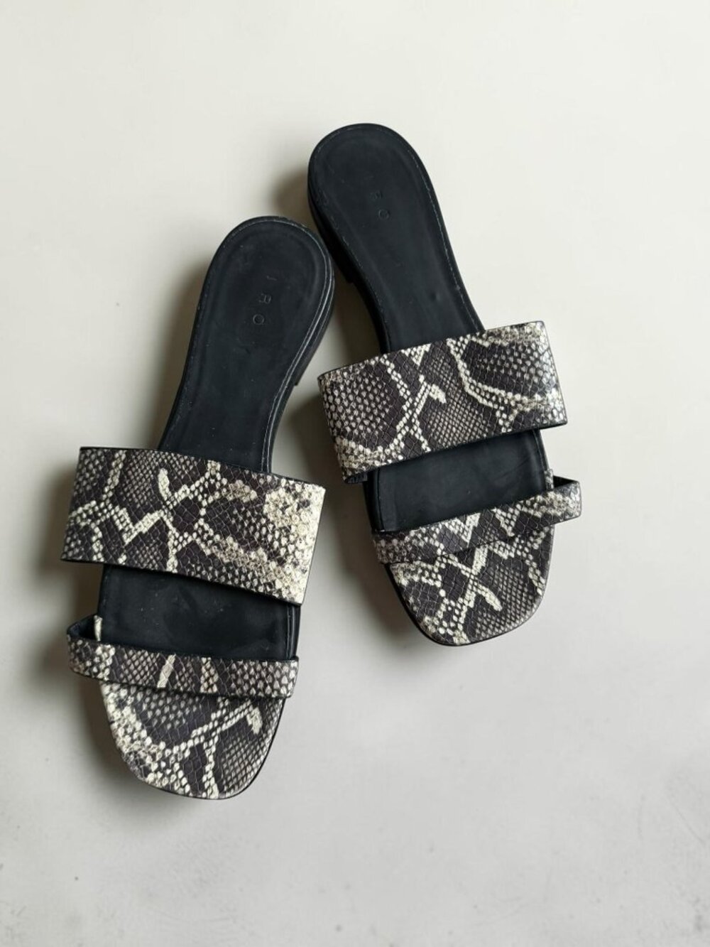 IRO Snake Print Leather Slides Sandals Size 40 / 10